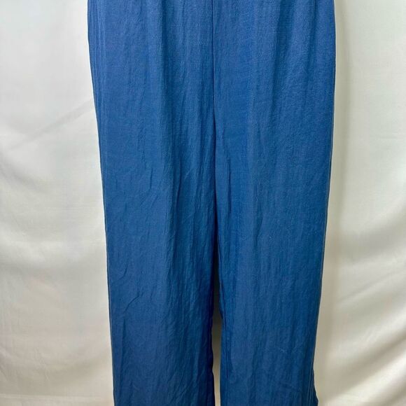 Lulu's Navy Flutter Sleeve Backless V-Neck Jumpsuit Size M - Picture 6 of 15